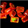 Image 2 : 4.77 ct. Hot Fire Orange Opal 12 pcs. Lot Emerald Cut 6x4 mm - Appraised Replacement Value $ 955