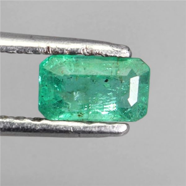 0.87 ct. High Clarity and Value Octagon Cut Natural Unheated Emerald 7x4 mm Rare Gemstone - Appraise