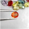 Image 2 : 2.42 ct. Oval Cut Multi Coloured Sapphire 16 pcs. Lot 4 x3.5 mm Gemstones - Appraised Replacement Va