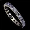 Image 2 : Round Cut Tanzanite Ring in 14k White Gold Plated 925 Sterling Silver - Size 5.5 - Appraised Replace