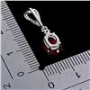 Image 3 : Big 8x6 mm Oval Cut Blood Red Ruby Pendant in 14k White Gold Plated 925 Sterling Silver - Appraised 