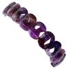Image 2 : Handmade 15x11mm Amethyst and Ametrine Bracelet - 8 inches long - Appraised Replacement Value $ 1,10