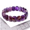 Image 3 : Handmade 15x11mm Amethyst and Ametrine Bracelet - 8 inches long - Appraised Replacement Value $ 1,10