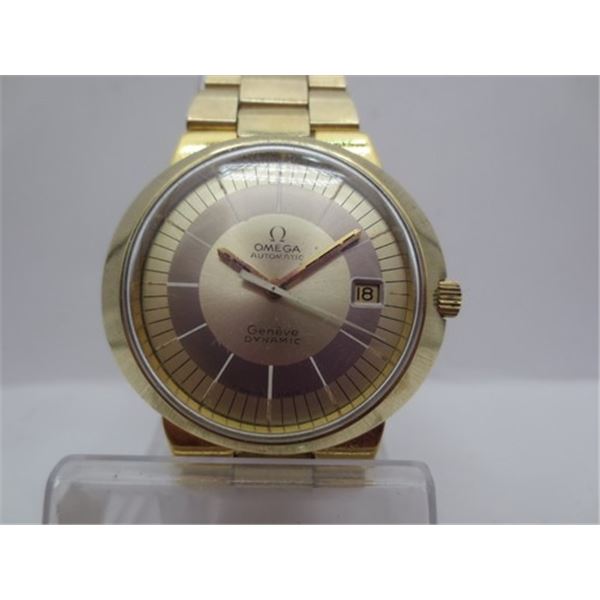 1970’S AUTHENTIC OMEGA GENEVE DYNAMIC AUTOMATIC DRESS WATCH. CALIBRE 56. GOLD CAPPED (VERY 