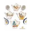 Image 2 : Hand Painted Ceramic Tea Bag Holders, Soup Spoons and Cups Set