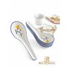Image 4 : Hand Painted Ceramic Tea Bag Holders, Soup Spoons and Cups Set