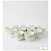 Image 2 : Porcelain Green Gingham Star Coffee Cups and Plates Set of 24 Pieces