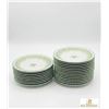Image 5 : Porcelain Green Gingham Star Coffee Cups and Plates Set of 24 Pieces
