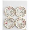 Image 1 : 4 Melamine Plates with Floral Design and Gold Edging