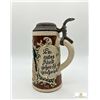 Image 3 : German Ceramic Beer Steins with Pewter Lids