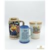 Image 1 : Three Ceramic Beer Steins and Commemorative Mug