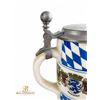 Image 3 : German Beer Stein with Pewter Lid and Bavarian Crests
