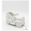 Image 3 : 3 White Ceramic Planters Car Bird Boat Shaped