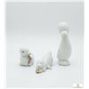 Image 1 : Three Ceramic Duck Figurines with Gold Accents