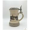 Image 1 : Ceramic Beer Stein With Pewter Lid and City Scene