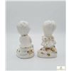 Image 2 : Porcelain Boy and Girl Figurines with Gold Accents