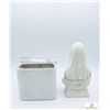 Image 3 : Ceramic Religious Prayer Figurines with Gold Accents