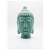 Image 1 : Glazed Green Ceramic Buddha Head Sculpture