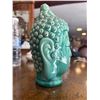 Image 2 : Glazed Green Ceramic Buddha Head Sculpture