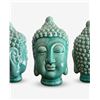 Image 4 : Glazed Green Ceramic Buddha Head Sculpture