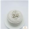 Image 4 : 2 Ceramic Trinket Boxes - Heart Shaped Floral and Round Rose Design