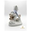Image 3 : Porcelain Figurine of Boy in Blue Coat with Dog by Fence