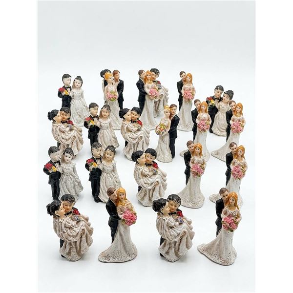20 Mixed Resin Bride and Groom Wedding Cake Topper Figurines
