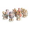 Image 1 : 10 Porcelain Cherub and Child Musicians Figurines, Hand-Painted