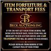Image 1 : Item Forfeiture & Transport, Shipping, Delivery Fees & Conditions