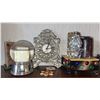 Image 1 : Battery Operated Ornate Desk Clock, Decorative Candles, Christmas Decor, and Candle Box