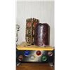 Image 2 : Battery Operated Ornate Desk Clock, Decorative Candles, Christmas Decor, and Candle Box