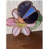 Image 5 : Hand Painted Rock, Decorative Pottery Vases, Blue Glass Decor and Assorted Brass Bell