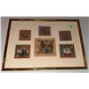 Image 2 : Framed Collection of Illuminated Manuscript Miniatures, Five Pieces Under Glass