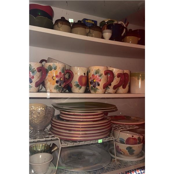 Heritage Mint Ltd. Gatherings Ceramic Kitchen Set with Plates, Cups, Saucers and Dishes