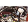 Image 2 : Kitchenware and Bakeware Lot Including Pots, Pans, Utensils, and Bake Moulds