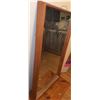 Image 5 : Pine Wood Vanity Table with Rectangular Mirror and Heart Cutout Detail