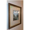 Image 2 : Framed Landscape Painting with River Scene and Gilt Wood Frame