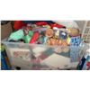 Image 2 : Craft Storage Bin with Yarn, Notions, Supplies and Purple Carry-on Suitcase