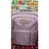Image 3 : Craft Storage Bin with Yarn, Notions, Supplies and Purple Carry-on Suitcase