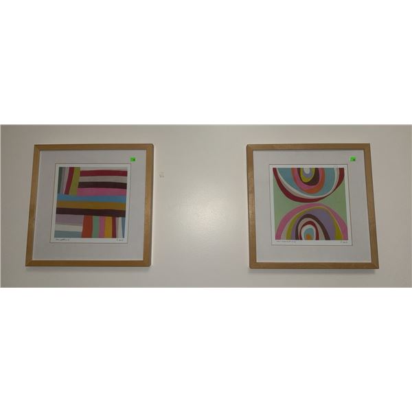Framed Abstract Print Reproductions Signed A. Davis