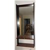 Image 1 : Wall Mirror with Dark Wood Frame and Two Shelves