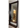 Image 2 : Wall Mirror with Dark Wood Frame and Two Shelves