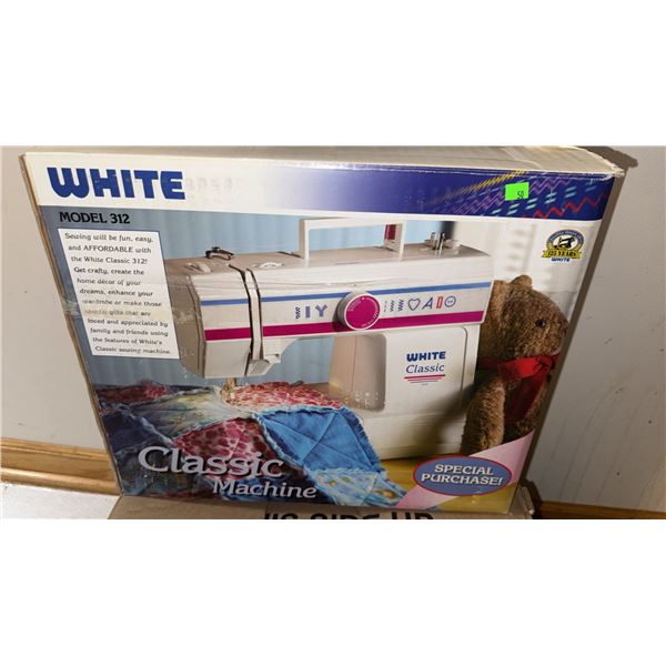 White classic sewing machine