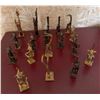 Image 1 : Egyptian Style Miniature Bronze Figurines Set – 16 Total Figures