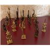 Image 2 : Egyptian Style Miniature Bronze Figurines Set – 16 Total Figures