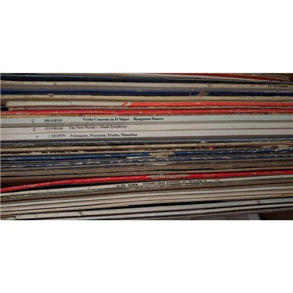 Classical Vinyl Records Featuring Mozart, Brahms, Dvorák, Chopin