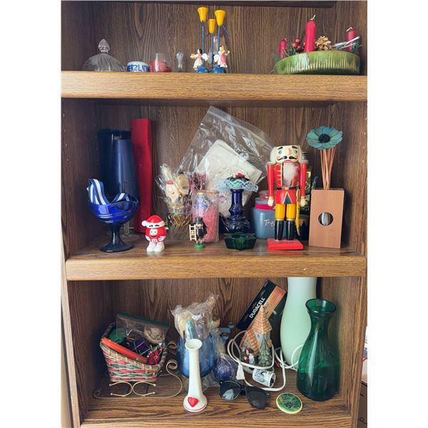 Glassware, Figurines, Nutcracker, Candles And Decorative Items