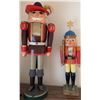 Image 1 : Wooden Nutcracker Figures with Painted Details and Feather Accent