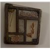 Image 4 : Wall Hooks: Brass Bow Sconce with Glass Holder and Square Botanical Resin Plaque