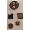 Image 1 : Decorative Mona Lisa Plates and Framed Portrait Plaque